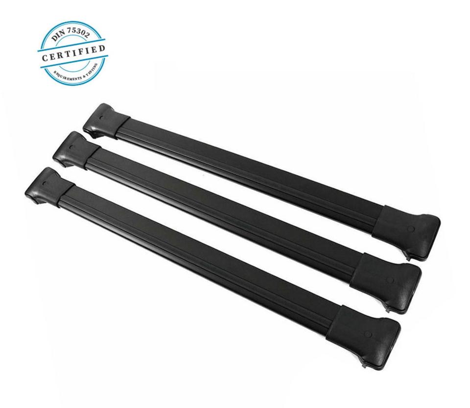 VW T5 T6 T6.1 Multivan Transporter L1 L2 Dachreling + Dachträger FLACH Set ABE Schwarz/Silber