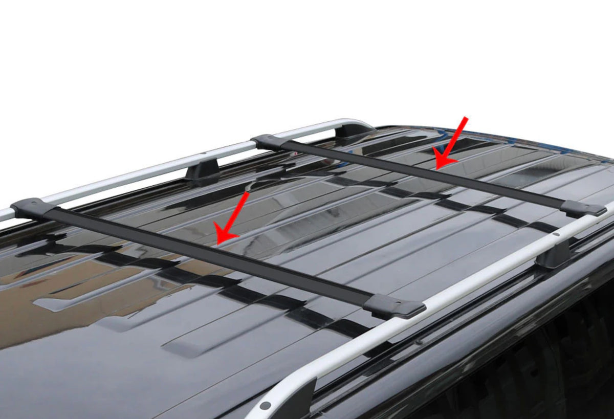 Mercedes Benz Vito Viano V Klasse W639 W447 Dachträger FLACH + Dachreling Set - Schwarz/Silber