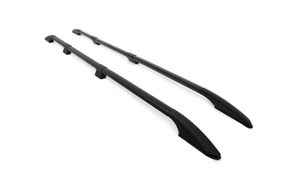4 PUNKT Dachreling + Dachträger FLACH Set Mercedes Benz Vito Viano V Klasse W639 W447 - Schwarz/Silber