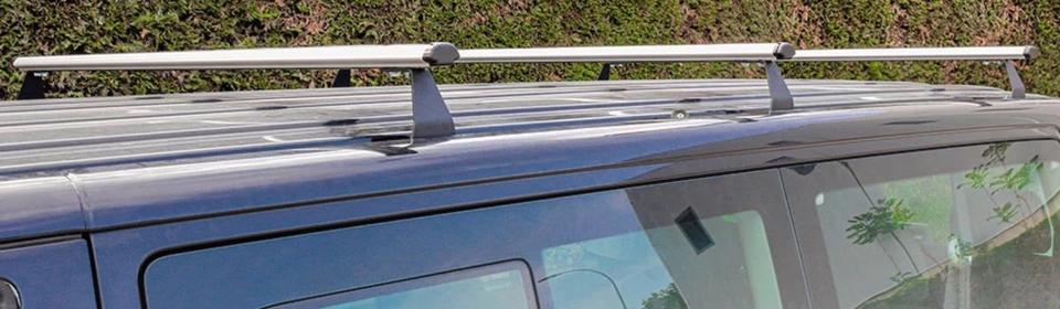 VW T5 T6 T6.1 Aluminium Dachträger Grundträger mit Nut Schwarz/Silber - Verschiedene Trägeranzahl