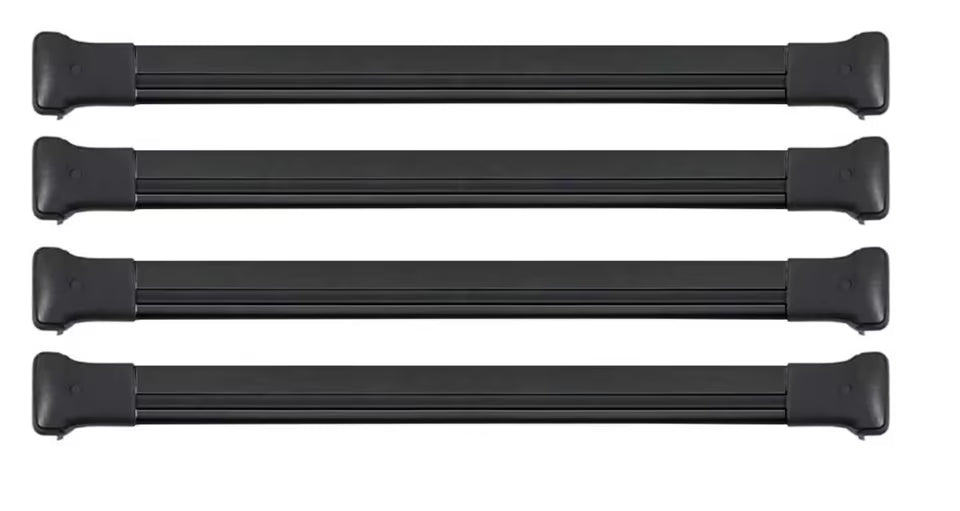 VW T5 T6 T6.1 Multivan Transporter L1 L2 Dachreling + Dachträger FLACH Set ABE Schwarz/Silber