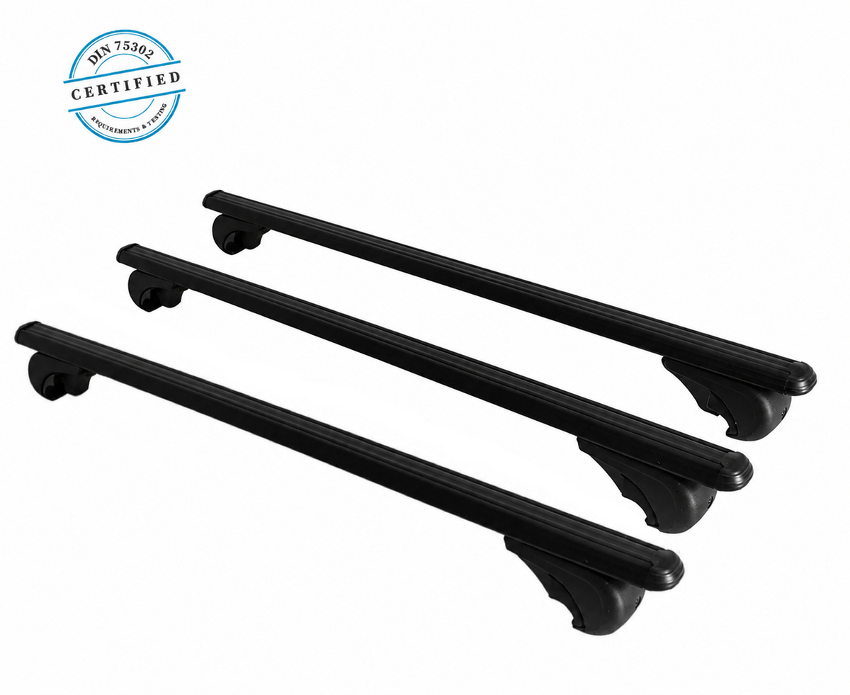 Mercedes Benz Vito Viano V Klasse W639 W447 Dachträger für vorhandene Dachreling - 3er SET- Schwarz/Silber