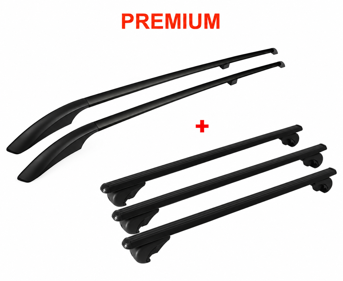 Mercedes Benz Vito Viano V Klasse W639 W447 Dachträger + Dachreling Set - Schwarz/Silber