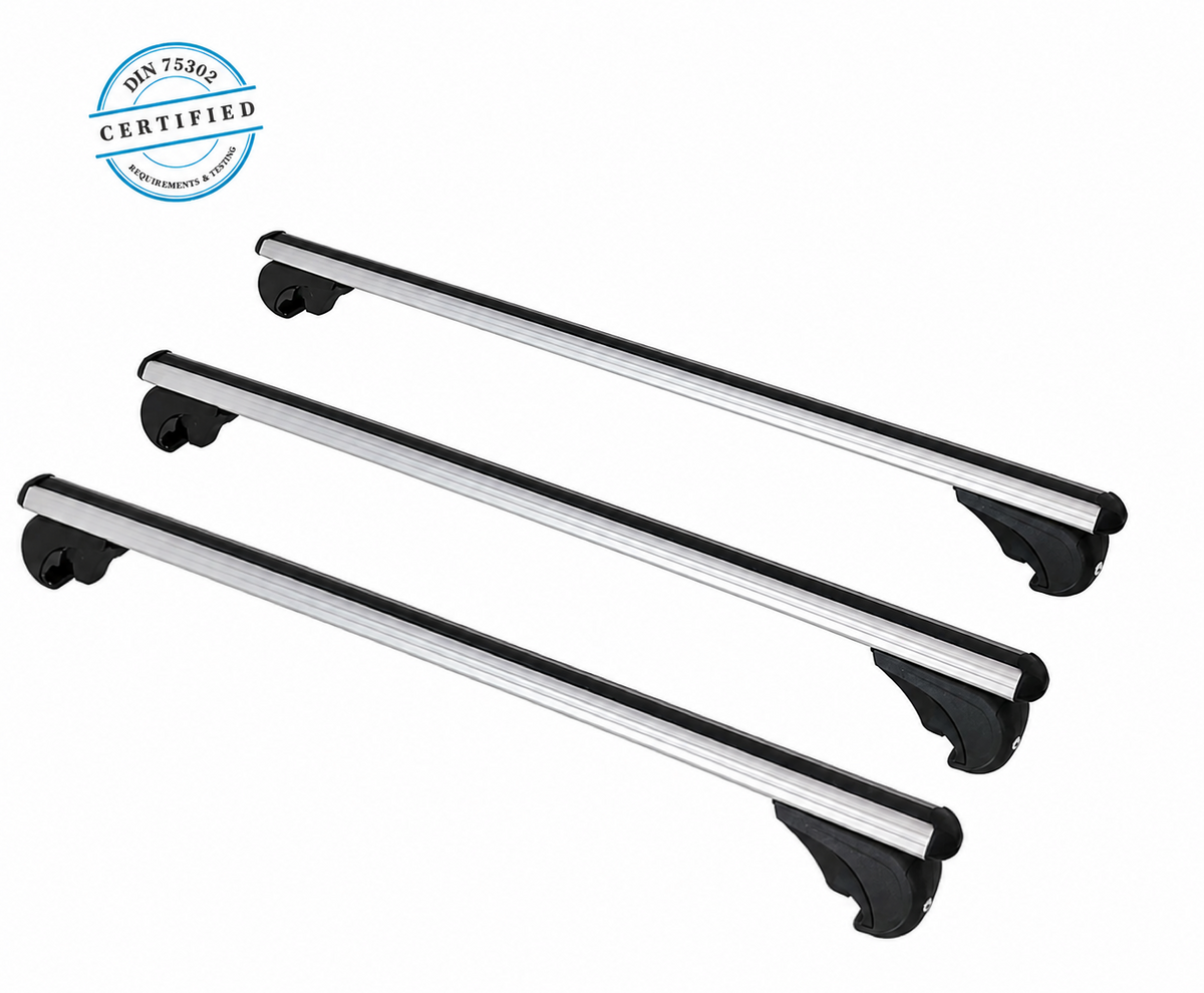 VW T5 T6 T6.1 Multivan Transporter L1 L2 Dachreling + Dachträger Set ABE Schwarz/Silber