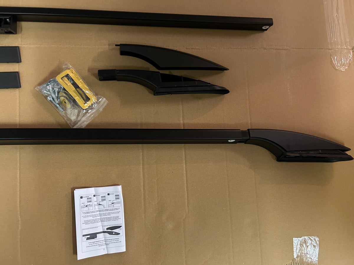 Dachreling STECKBAR: VW Caddy Standard / Maxi - Schwarz/Silber