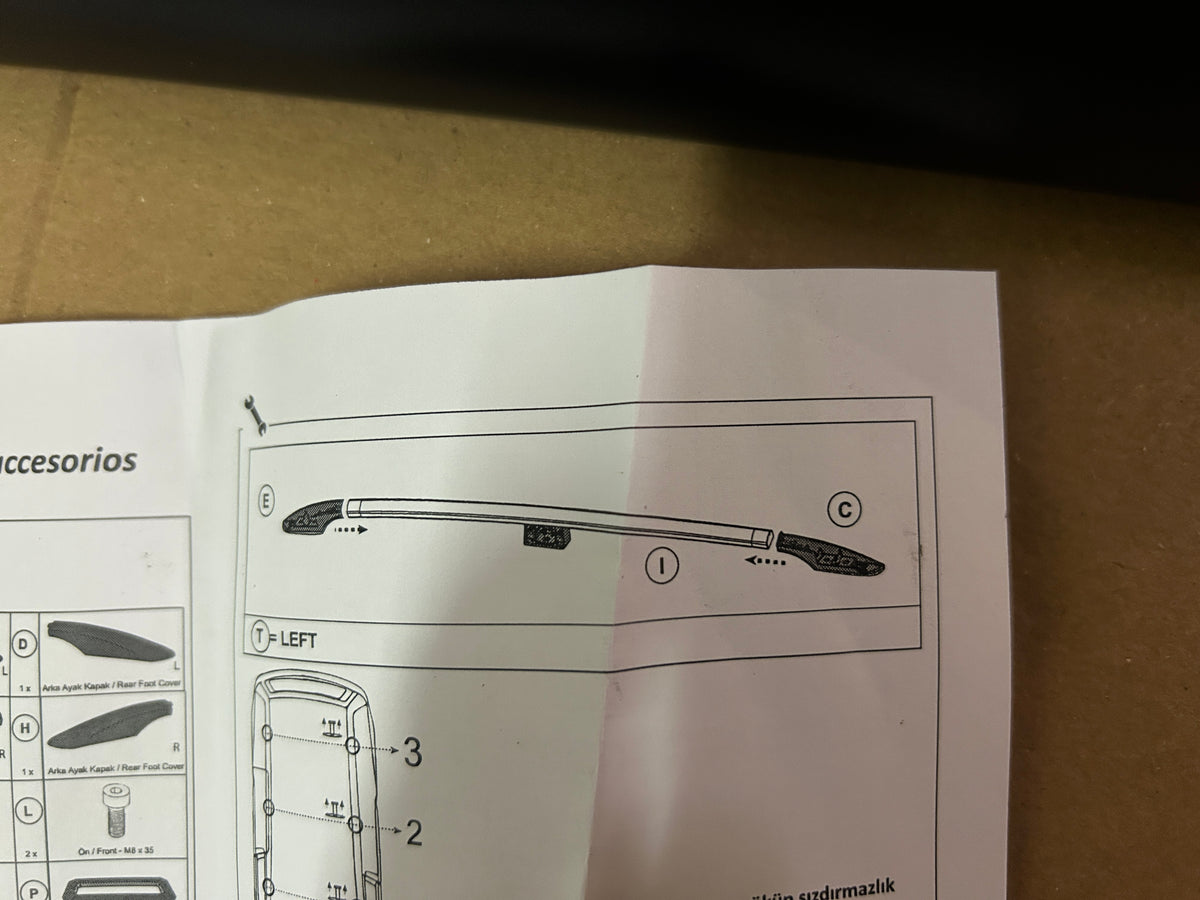 Dachreling STECKBAR: VW Caddy Standard / Maxi - Schwarz/Silber