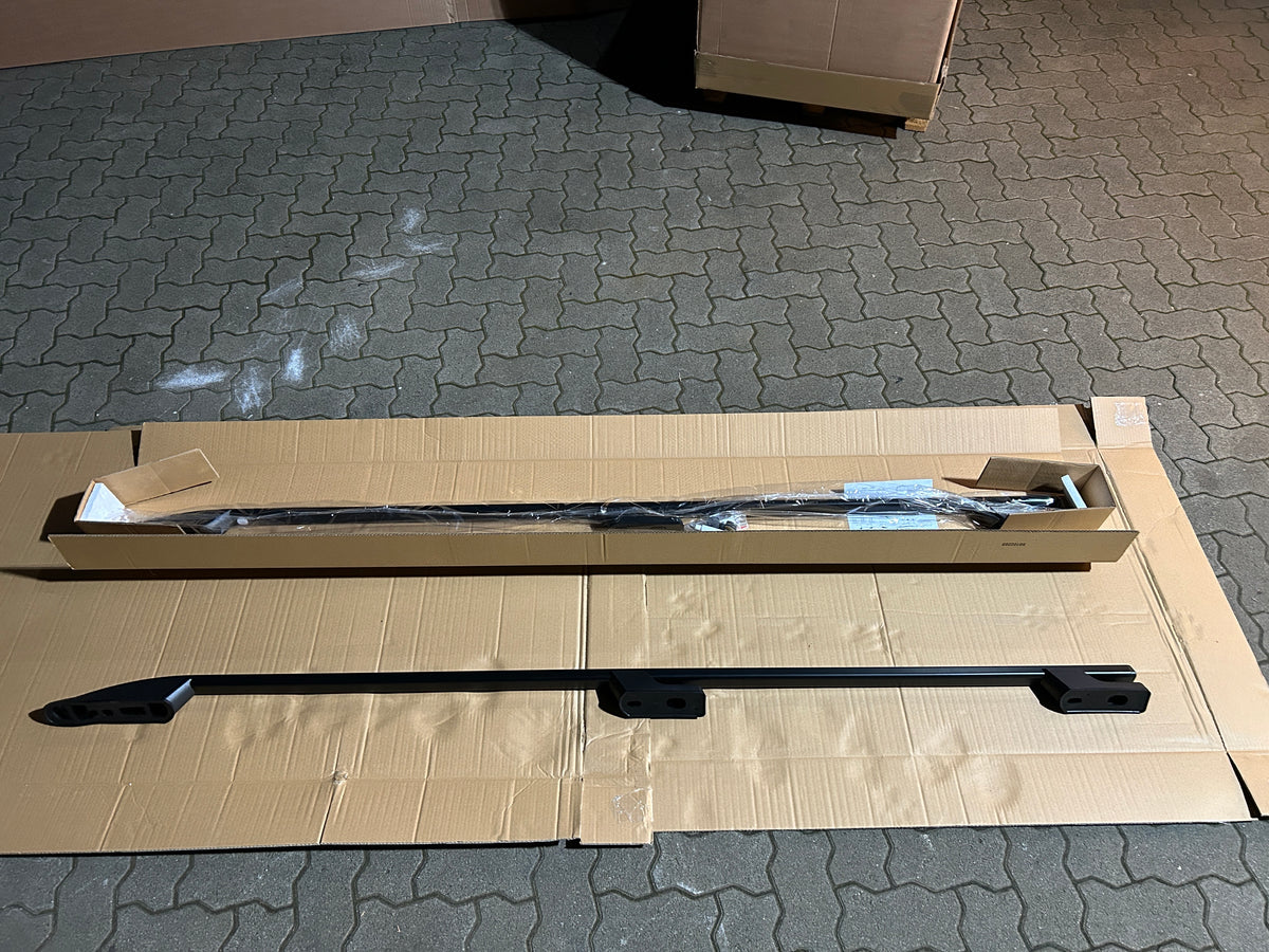 MIT ABE Dachreling + Dachträger Set Ford Transit Tourneo Custom 2013 - 2023 - L1 L2 Schwarz/Silber