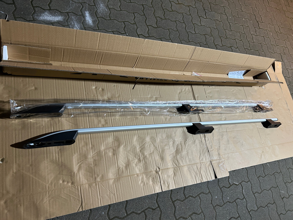 MIT ABE Dachreling + Dachträger Set Ford Transit Tourneo Custom 2013 - 2023 - L1 L2 Schwarz/Silber