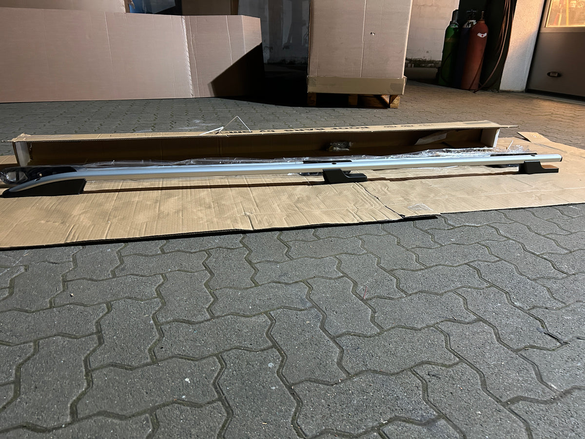 MIT ABE Dachreling + Dachträger Set Ford Transit Tourneo Custom 2013 - 2023 - L1 L2 Schwarz/Silber
