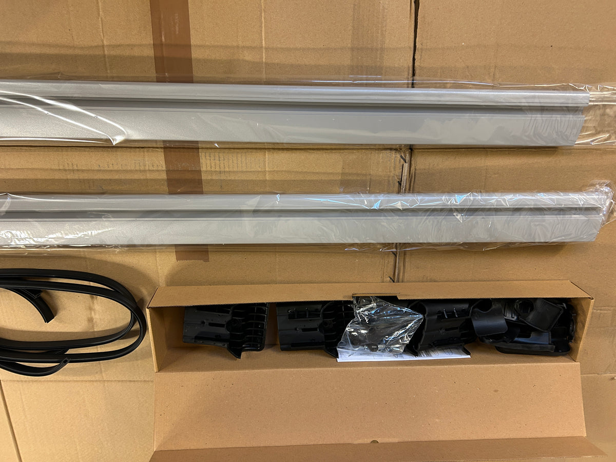 VW T5 T6 T6.1 Multivan Transporter L1 L2 Dachreling + Dachträger FLACH Set ABE Schwarz/Silber