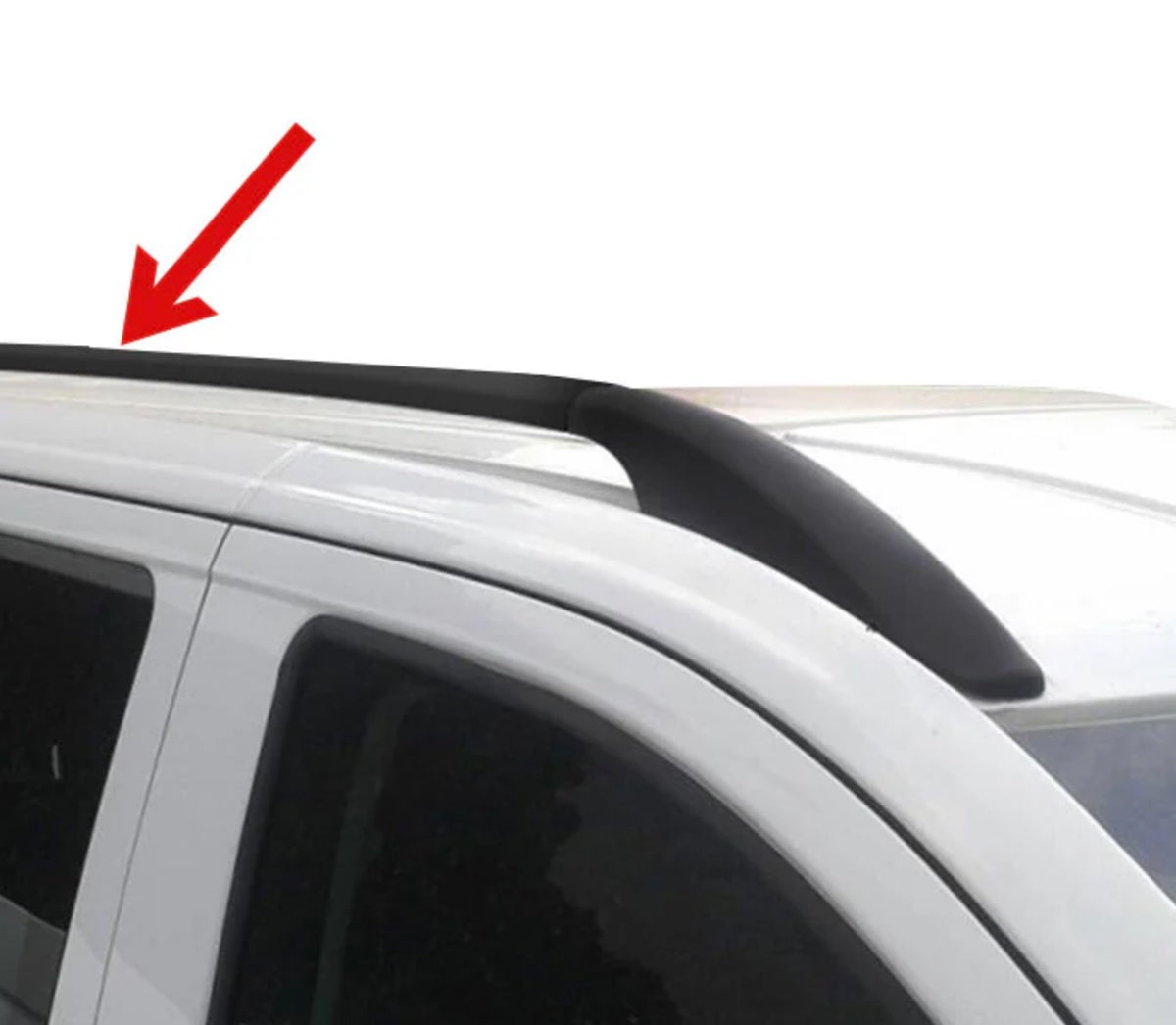 Dachreling STECKBAR: VW Caddy Standard / Maxi - Schwarz/Silber