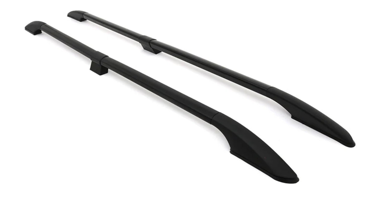 STECKBARE Dachreling + Dachträger FLACH Set VW T5 T6 T6.1 Multivan Transporter L1 L2 - Schwarz/Silber