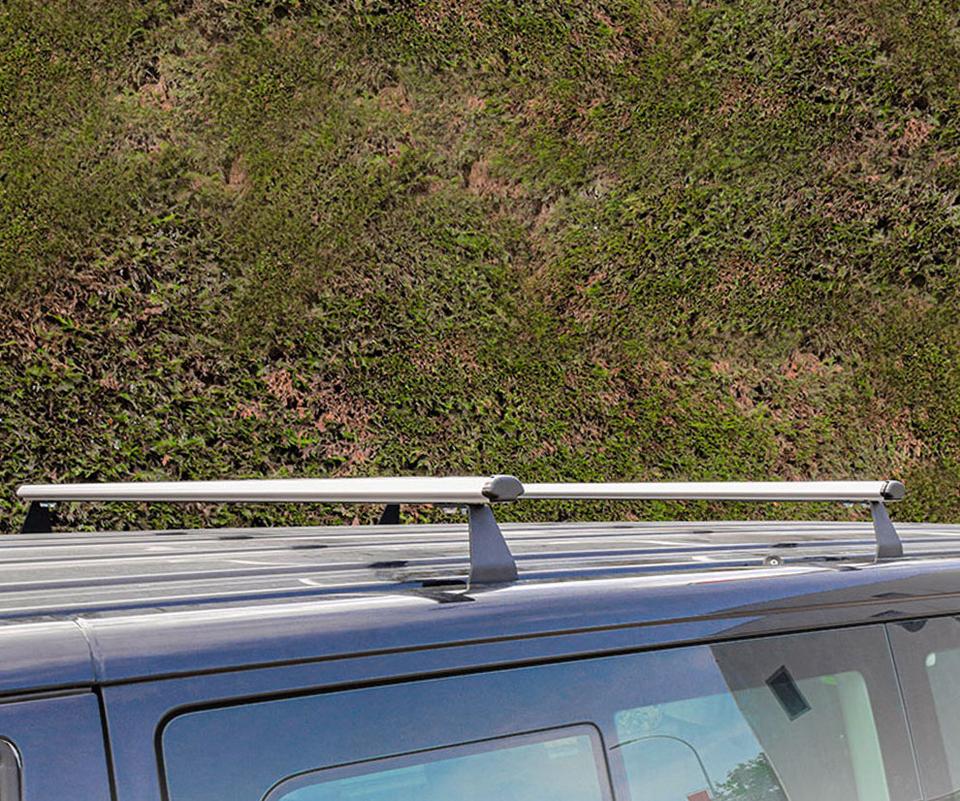 VW T5 T6 T6.1 Aluminium Dachträger Grundträger mit Nut Schwarz/Silber - Verschiedene Trägeranzahl