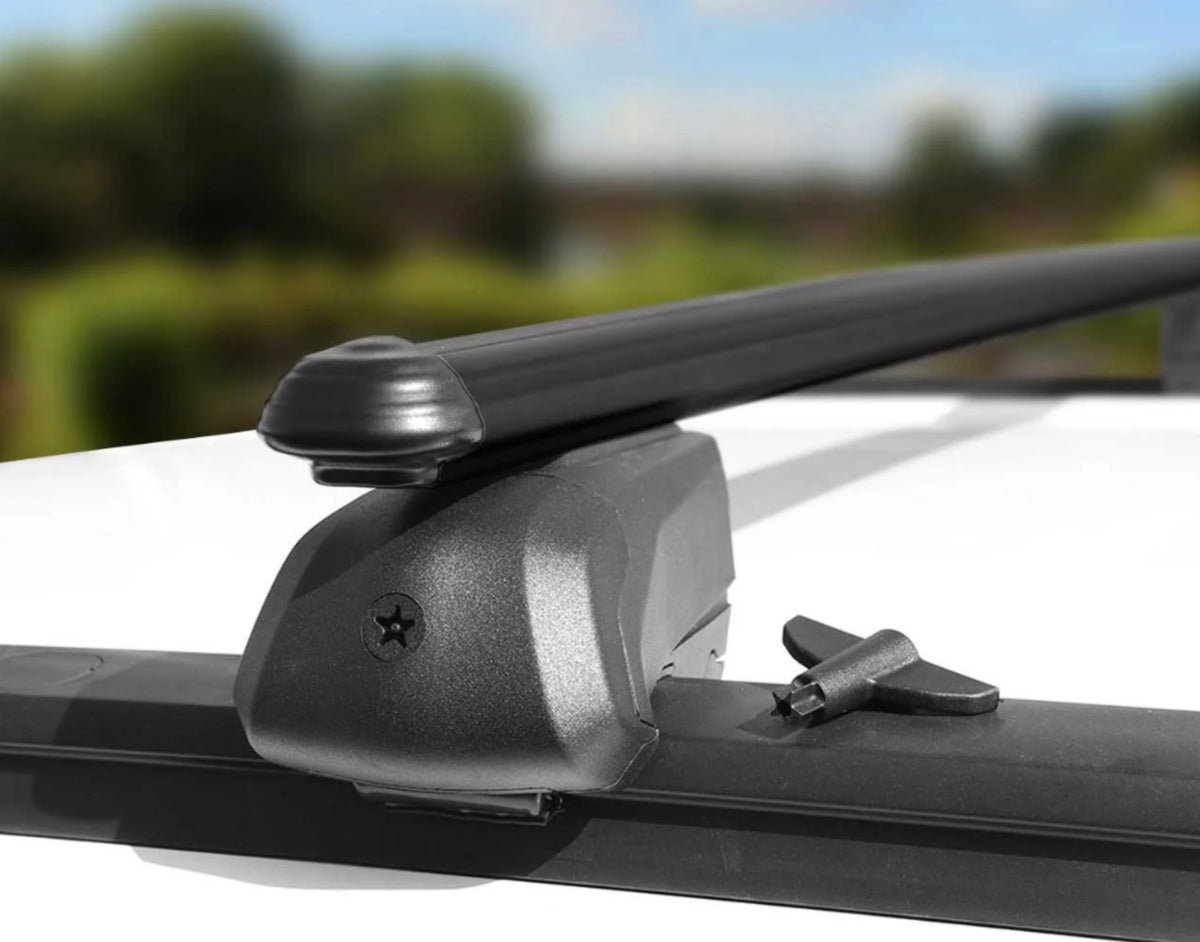 Dachträger abschließbar für vorhandene Dachreling: Opel Combo (2012 - Heute) - Schwarz/Silber - Anzahl Querstreben wählbar - offene und geschlossene Reling