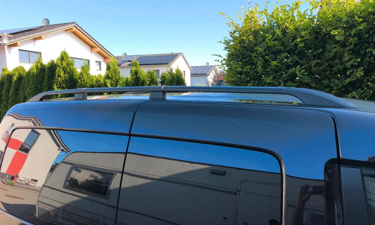 Dachreling STECKBAR: VW Caddy Standard / Maxi - Schwarz/Silber
