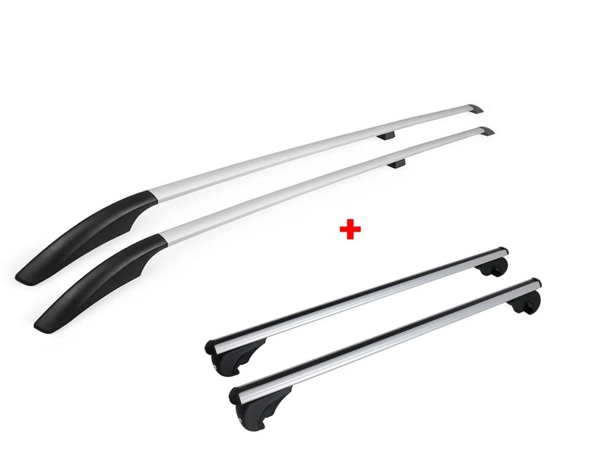 Dachreling + Dachträger Set Ford Transit / Tourneo Custom (2013 - 2022) - L1 L2 Schwarz/Silber