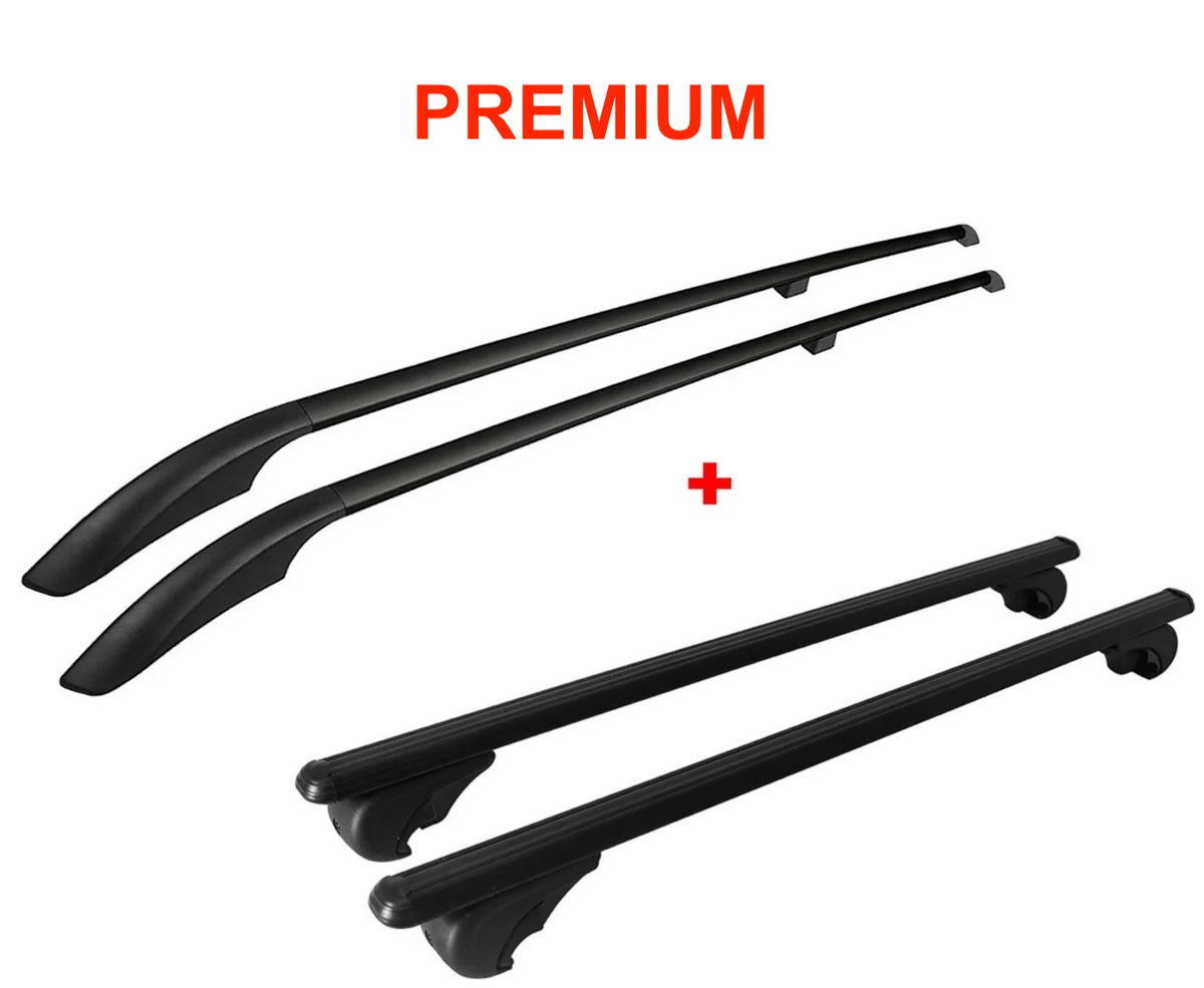 Mercedes Benz Vito Viano V Klasse W639 W447 Dachträger + Dachreling Set - Schwarz/Silber